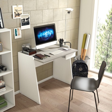 Scrivania smartworking 90x60 ufficio casa design moderno Contemporary Promozione