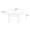 Consolle allungabile tavolo scrivania legno bianco 120x35-70cm Oplà