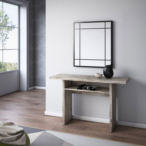 Consolle allungabile 120x35-70cm tavolo scrivania legno vintage Oplà