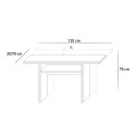 Consolle allungabile 120x35-70cm tavolo scrivania legno vintage Oplà Misure