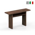 Consolle allungabile tavolo legno scuro scrivania 120x35-70cm Oplà