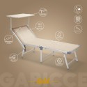 Lettino mare spiaggia sdraio pieghevole in alluminio Gabicce Gold 