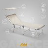 Lettino mare spiaggia sdraio pieghevole in alluminio Gabicce Gold 
