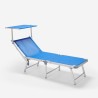 2 Lettini mare spiaggia sdraio pieghevole in alluminio Gabicce Gold 