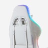Sedia gaming bianca poltrona massaggiante LED reclinabile ergonomica Pixy Plus Modello
