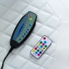 Sedia gaming bianca poltrona massaggiante LED reclinabile ergonomica Pixy Plus Misure