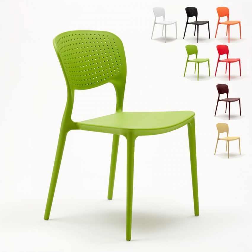 Stock 20 sedie polipropilene colorate impilabile Garden Giulietta bar ristorante gelateria