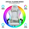 Sedia gaming bianca poltrona LED reclinabile ergonomica cuscino Pixy Prezzo