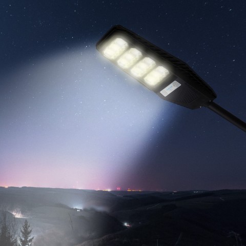 Lampione stradale solare LED 200W sensore staffa laterale telecomando Solis L