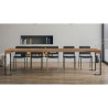 Consolle ingresso tavolo allungabile 90x40-300cm legno metallo Tecno Fir Sconti