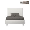 Letto piazza e mezza 120x200 francese contenitore similpelle Focus P1 Misure