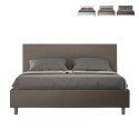 Letto matrimoniale contenitore 160x190 similpelle moderno Adele M Misure