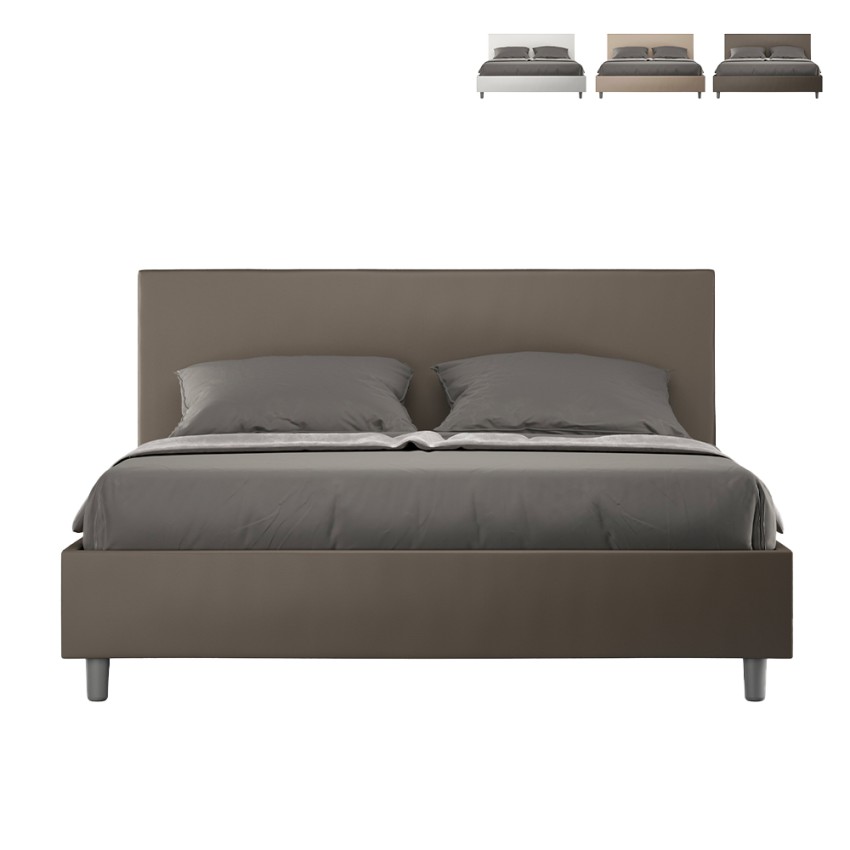 Letto matrimoniale contenitore 160x190 similpelle moderno Adele M Misure Letto matrimoniale contenitore 160x190 similpelle moderno Adele M Misure