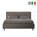 Letto matrimoniale contenitore 160x190 similpelle moderno Adele M Costo