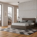 Letto matrimoniale contenitore 160x190 similpelle moderno Adele M 