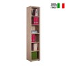 Libreria verticale in legno 6 vani design moderno Ely Vendita