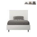 Letto francese contenitore 140x200 piazza e mezza similpelle Goya F Promozione