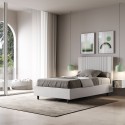Letto francese contenitore 140x200 piazza e mezza similpelle Goya F Sconti