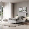 Letto francese contenitore 140x200 piazza e mezza similpelle Goya F Sconti