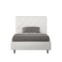 Letto matrimoniale imbottito francese 140x200 contenitore moderno Priya F Modello