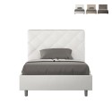 Letto matrimoniale imbottito francese 140x200 contenitore moderno Priya F Catalogo