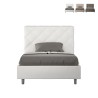 Letto matrimoniale imbottito francese 140x200 contenitore moderno Priya F Catalogo